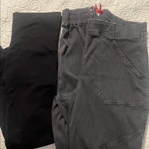 Spanx Women’s size Large Black leggings and Gray joggers. Excellent condition!
